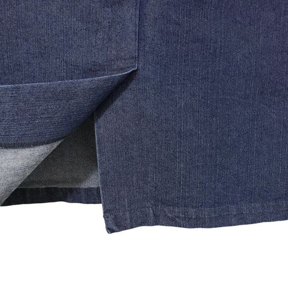 Garnet Hill dark wash jean skirt knee length woman's size 8 petite - Picture 7 of 8